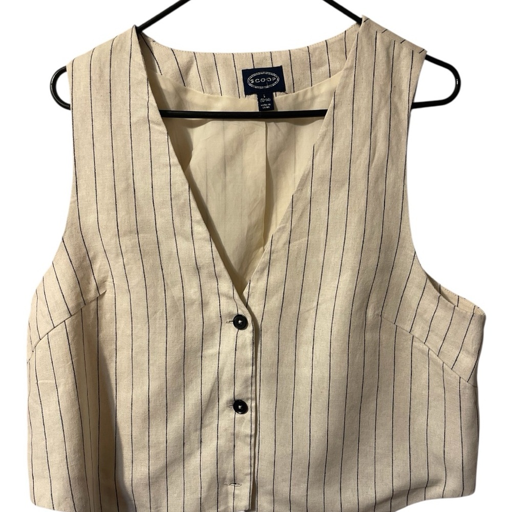 Women's Cream Striped Top